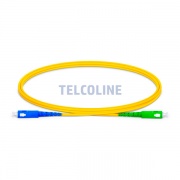 Patchcord TELCOLINE SC/APC-SC/UPC, simplex, LSZH, 1 m, żółty, G.657A2, 3 mm, Gold 