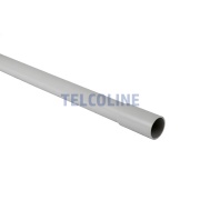 Rura elektroinstalacyjna sztywna PVC z kielichem 18 mm/2 m, szara, gładka 