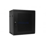 Szafa rackowa TELCOLINE 12U/19", 600x450mm, czarna, drzwiczki perforowane