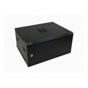 Szafa rackowa TELCOLINE 4U/19", 600x450 mm, czarna, drzwiczki metalowe pełne