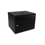 Szafa rackowa TELCOLINE 9U/19", 600x450mm, czarna, drzwiczki metalowe pełne