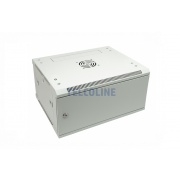 Szafa rackowa TELCOLINE 4U/19", 600x600 mm, szara, drzwiczki metalowe pełne