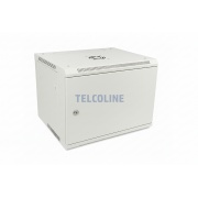 Szafa rackowa TELCOLINE 9U/19", 600x600 mm, szara, drzwiczki metalowe pełne