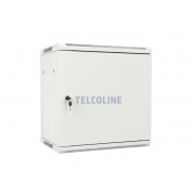 Szafa rackowa TELCOLINE 12U/19", 600x600 mm, szara, drzwiczki metalowe pełne