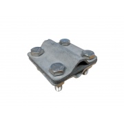 Złącze krzyżowe 4-śrubowe do bednarki, ocynk ogniowy + INOX, 4xM8